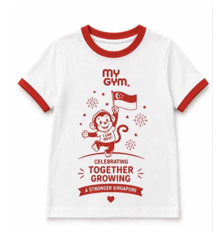 My Gym Special Edition National Day Tee - Celebrating Together, Growing A Stronger Singapore