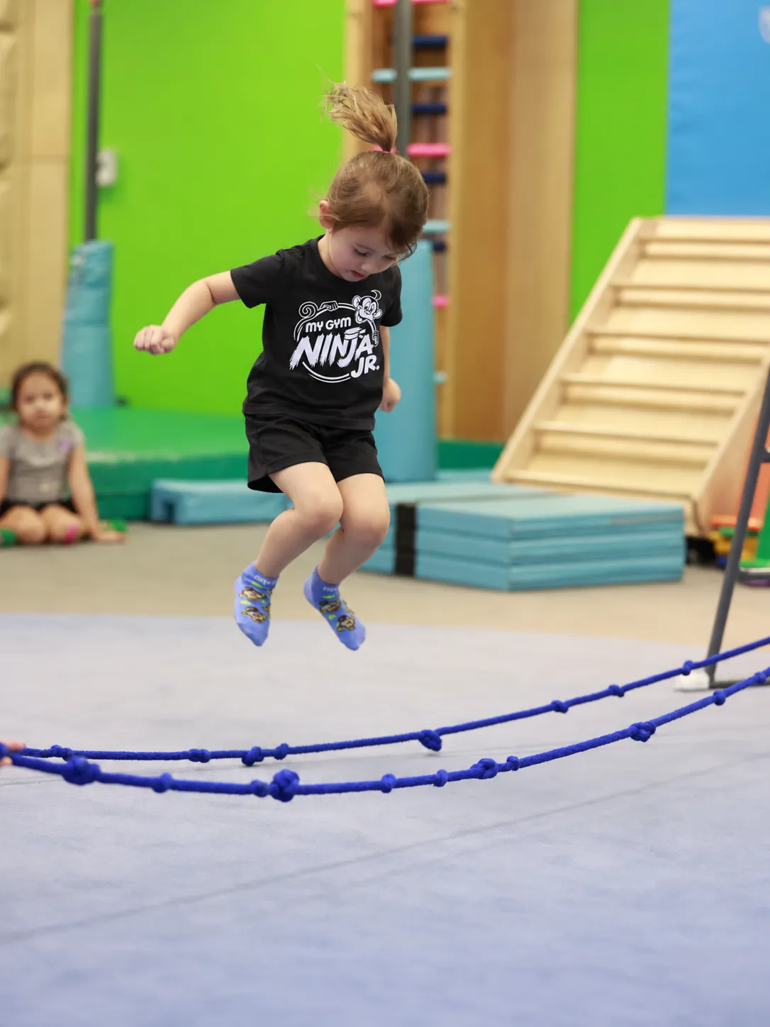Kids taking on the obstacle course at My Gym Ninja Jr., Great World
