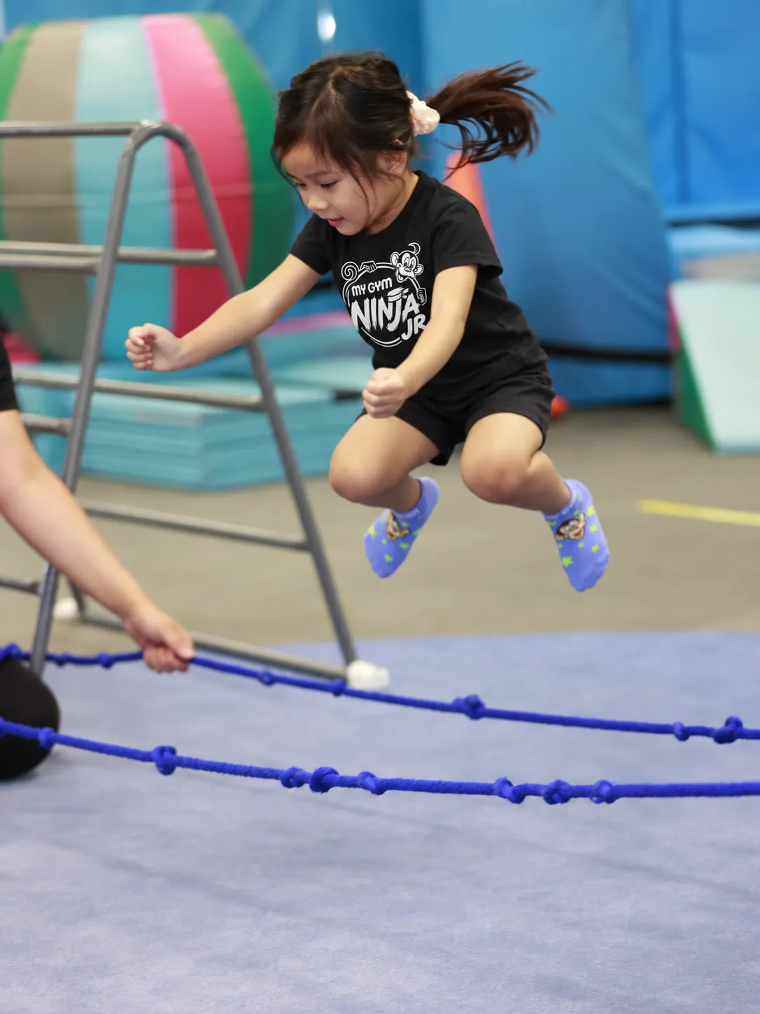 Kids taking on the obstacle course at My Gym Ninja Jr., Great World
