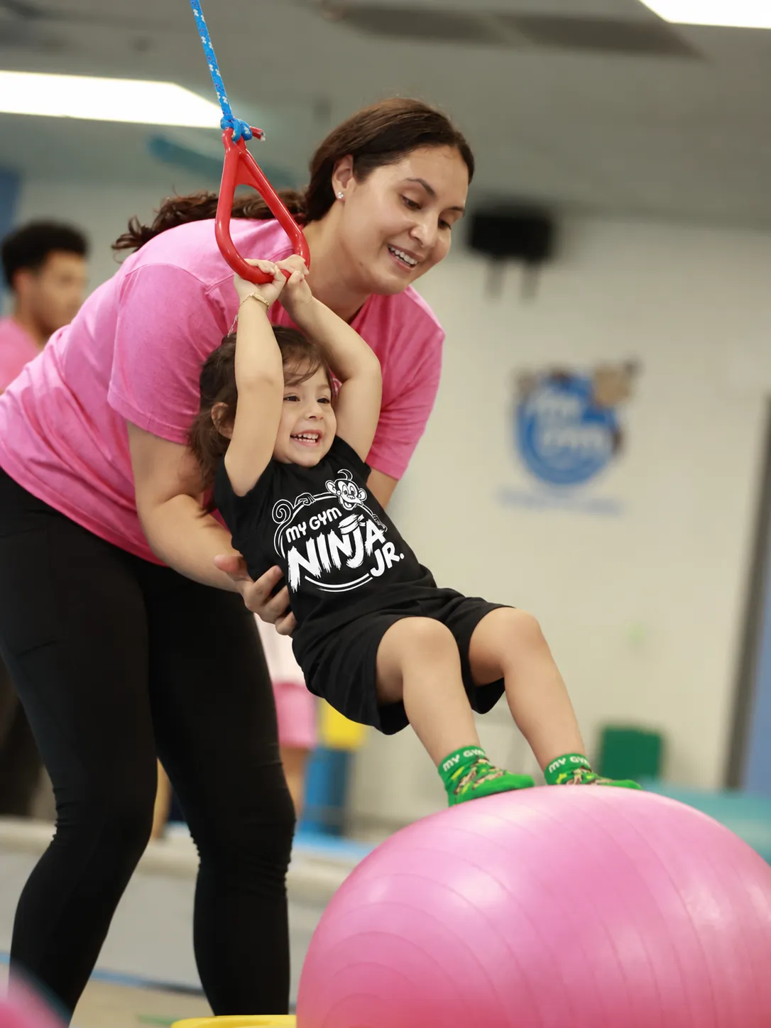 Kids taking on the obstacle course at My Gym Ninja Jr., Great World