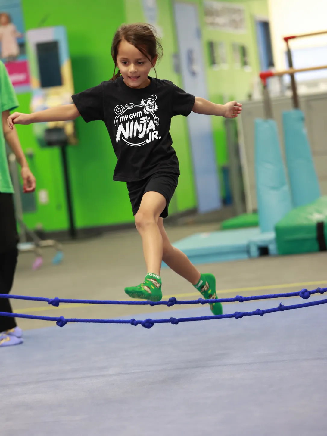 Kids taking on the obstacle course at My Gym Ninja Jr., Great World